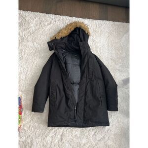 Andrew Marc Gattaca New York Puffer Parka Winter Jacket Coat with Fur Hood M